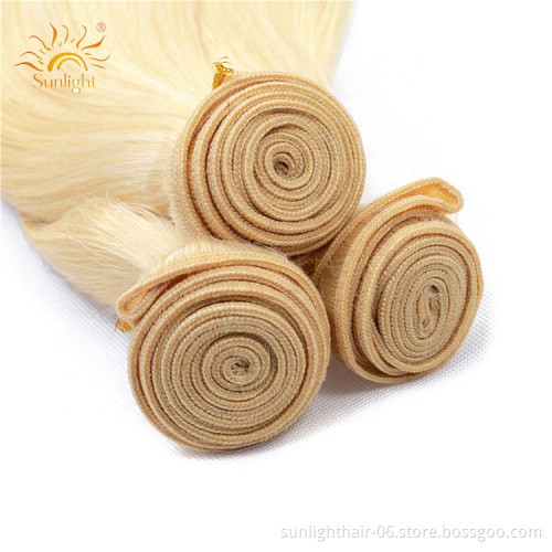 High Quality Sunlight # 613 Blonde straight hair lace wig weave Mongolian weave 100%  human hair weft virgin hair lace wig
